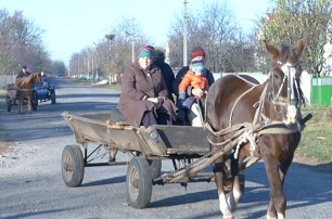 На велосипедах, верхом на лошади или на телеге — селяне едут голосовать