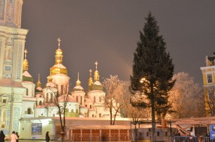 В Киеве установили главную елку страны