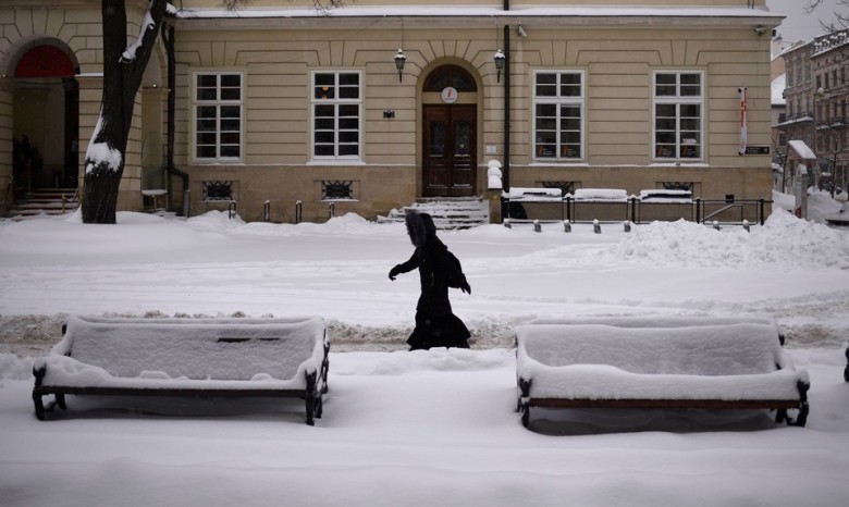 Львов засыпало снегом